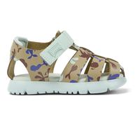 CAMPER Oruga - Sandals for First walkers - Beige,Blue,Red, size 22, Smooth leather/Cotton fabric