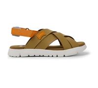 CAMPER Oruga - Sandals for Girls - Brown, size 25, Smooth leather/Cotton fabric