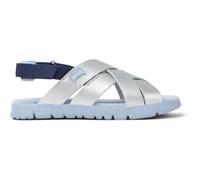 CAMPER Oruga - Sandals for Girls - Grey, size 26, Smooth leather/Cotton fabric