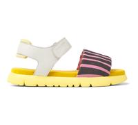 CAMPER Oruga - Sandals for Girls - White,Pink,Grey, size 37, Cotton fabric/Smooth leather