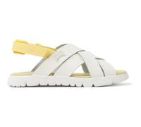 CAMPER Oruga - Sandals for Girls - White, size 28, Smooth leather/Cotton fabric