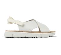 Camper Women's Oruga K200157 Flat Sandal, White Natural 046, 35 EU