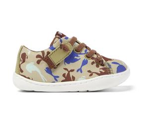 CAMPER Peu - Smart casual shoes for First walkers - Beige,Blue,Red, size 21, Cotton fabric/Smooth leather