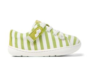 CAMPER Peu - Smart casual shoes for First walkers - White,Green, size 26, Cotton fabric/Smooth leather