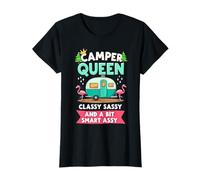 Camper Queen Classy Sassy Smart Funny Camping Girl Camiseta