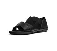 Camper Right Nina-K201367, Sandalia X-Strap Mujer, Negro, 38 EU