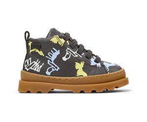 CAMPER Twins - Boots for First walkers - Blue,Grey,Yellow, size 25, Smooth leather