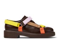 CAMPER Twins - Formal shoes for Women - Brown,Yellow,Purple, size 36, Smooth leather/Cotton fabric