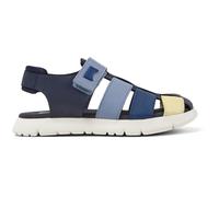 CAMPER Twins - Sandals for Girls - Blue,Yellow, size 32, Smooth leather/Cotton fabric