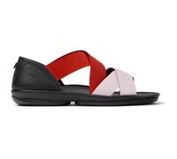CAMPER Twins - Sandals for Women - Black,Pink,Red, size 35, Smooth leather/Cotton fabric