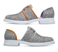 CAMPER Twins - Sandals for Women - White,Black,Grey, size 35, Cotton fabric/Smooth leather