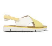 CAMPER Twins - Sandals for Women - Yellow,White,Beige, size 41, Smooth leather/Cotton fabric