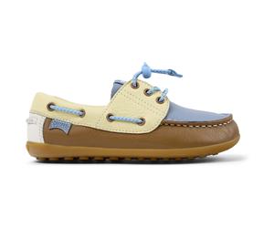 CAMPER Twins - Smart casual shoes for Girls - Brown,Blue,Yellow, size 32, Smooth leather