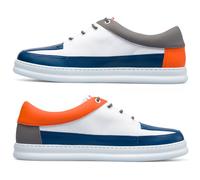 CAMPER Twins - Sneakers for Men - White,Blue,Orange, size 43, Smooth leather