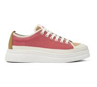 CAMPER Twins - Sneakers for Women - White,Brown,Red, size 39, Cotton fabric/Smooth leather
