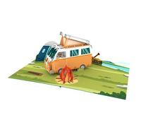 Camper Van Pop Up Card 3D Card Tarjetas de felicitación para papá, marido, novio, aniversario, tarjetas emergentes, tarjetas hechas a mano, cupón de viaje, regalo de dinero
