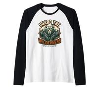 Camper Wildlife Bear Nature Animal Camiseta Manga Raglan