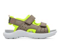 CAMPER Wous - Sandals for Girls - Grey,Yellow, size 26, Smooth leather/Cotton fabric