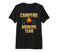 Campers Gift - Campfire Drinking Team Camping Outdoors Funny Camiseta Premium