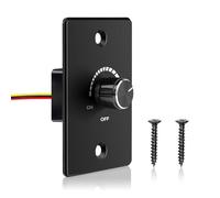 CamperXlite Interruptor Dimmer LED 12-24VDC para Autocaravana, Aluminio 6A PWM Stepless Dimmer para Caravanas Barcos Camiones LED 12V Lámparas Regulable Bombillas Halógenas (Negro)