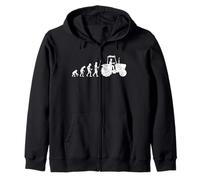 Campesino Campesina Tractor Evolución del Agricultor Sudadera con Capucha