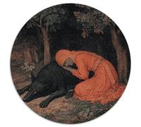 Campesinos Medievales y Lobos Negros 1000pcs (67.5x67.5cm) Rompecabezas para Adultos - Juguete De Bricolaje