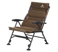 CampFeuer Silla de Pesca Plegable Camuflaje Marrón | Silla de Camping Regulable en Altura | Silla Plegable Carpa | Silla de Viaje, amping, Acampada, Pesca | Silla para Carpas, Silla Reclinable