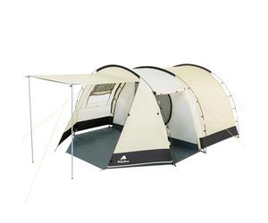 CampFeuer Tienda de Campaña Familiar Super+ I 4 Personas I Columna de Agua 3.000 mm I Impermeable I Ultraligera (Arena/Negro)