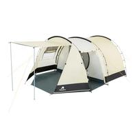 CampFeuer Tienda de Campaña Familiar Tipo Tunel para 4 Personas Super+ I Columna de Agua 3.000 mm I Impermeable y Ultraligera con Toldo y Piso