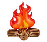Campfire 3D Balloons - PVC 12.99 Inches, Inflatable Leak Proof Bonfire Gathering Decoration, Realistic Artificial Fire Prop For School Activities Camping Backyard