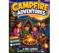 Campfire Adventures: A Kids Camping Coloring, Activity, and Easy Recipe Book
