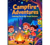 Campfire Adventures: Engaging activity book with 40 easy coloring pages for kids | Perfect gift for birthdays and holidays
