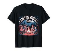 Campfire Stories Club - Camisetas vintage de camping Horor Funny Camiseta