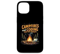 Campfires and Coding That's My Therapy Carcasa para iPhone 13