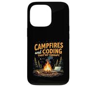 Campfires and Coding That's My Therapy Carcasa para iPhone 13 Pro