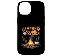 Campfires and Coding That's My Therapy Carcasa para iPhone 14