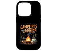 Campfires and Coding That's My Therapy Carcasa para iPhone 14 Pro