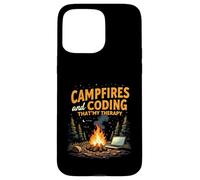 Campfires and Coding That's My Therapy Carcasa para iPhone 15 Pro Max