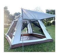 Camping 4 Hombres Puertas Dobles y Cuatro Ventanas, campaña de Carpa de túnel Impermeable acampando para la Carpa Resistente para la Familia, al Aire Libre, Senderismo y al montañismo Hola