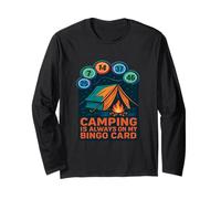Camping Always on My Bingo Card - Divertido amante del bingo de camping Manga Larga