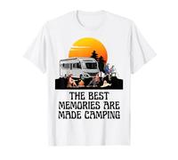 Camping Autocaravana Puesta de Sol Mejores Recuerdos RV Camping Diversión Camiseta