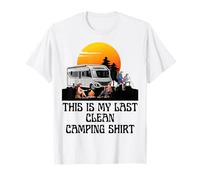 Camping Autocaravana Puesta de Sol Último Camping RV Camping Diversión Camiseta