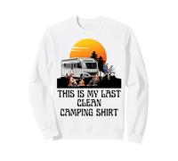 Camping Autocaravana Puesta de Sol Último Camping RV Camping Diversión Sudadera