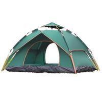 Camping Automatic Tents Family Outdoor Tourist Tent 4 Seasons Waterproof 3-4 People Travel Sun Beach Protection(2-Layer 4 Person G)