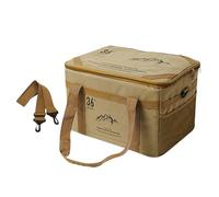 Camping Bags, Cooking Utensil Organizer, 600D FIve-Point Checkered Cloth, 36L Large Capacity Hiking Gear Storage Pouch with Tabletop for Outdoor Lovers, Beach Adventure, and Travelers 42x31x26cm