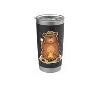 Camping Bear Bosque Bosque Animal Salvaje Caminata Al Aire Vaso térmico de acero inoxidable de doble pared