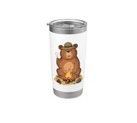 Camping Bear Bosque Bosque Animal Salvaje Caminata Al Aire Vaso térmico de acero inoxidable de doble pared
