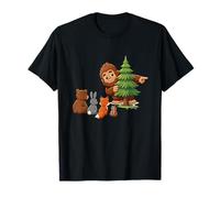 Camping Bigfoot con Amigos Animales del Bosque Camiseta