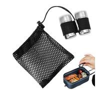 Camping Bottle Tank para On the Go | 2 x Extendiendo de pimienta pequeña con tapa | Dispensador de sal y especias a prueba de óxido con bolsas de almacenamiento para cocinar al aire libre