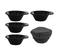 Camping Bowl Set - Portable Tableware | 4-Piece Stackable Bowls with Storage Bag, Heat Resistant Outdoor Bowl Set for Camping Travel Hiking Picnic Party, Indoor Kitchen Home Dinner Lunch